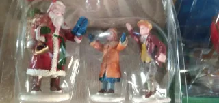 Set Figurine Natale Lemax Santa con slitta e renna