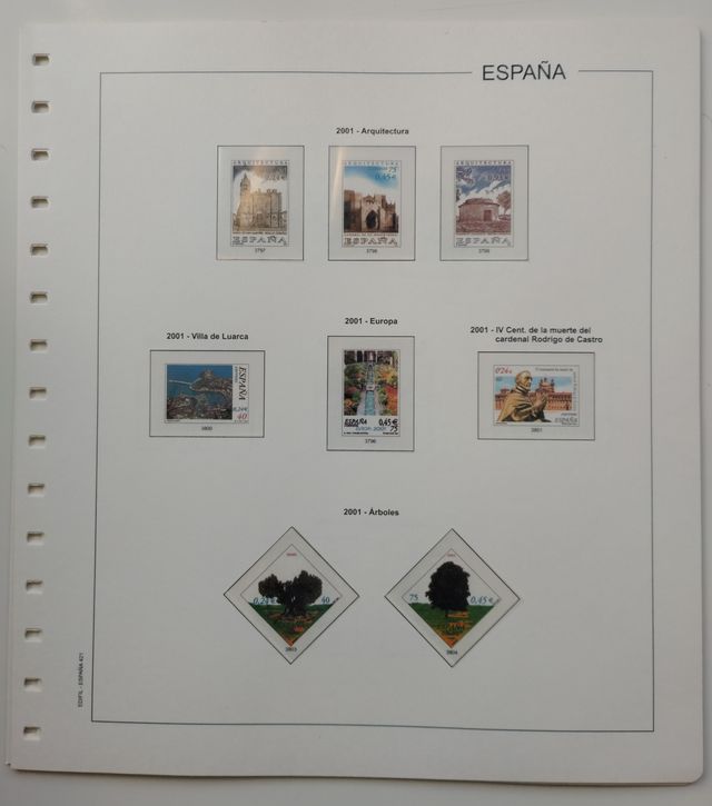 SUPLEMENTO EDIFIL 2001 SELLOS ESPAÑA ESTCH.TRANSP.