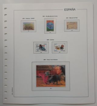 SUPLEMENTO EDIFIL 2001 SELLOS ESPAÑA ESTCH.TRANSP.