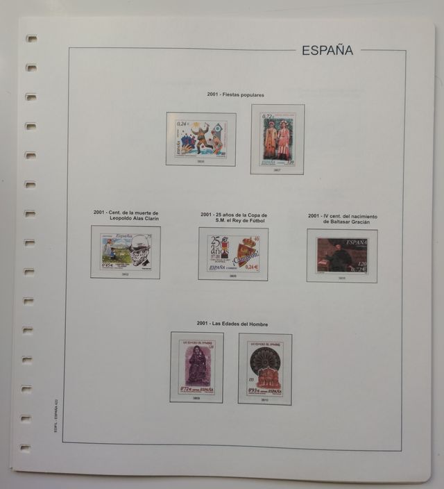 SUPLEMENTO EDIFIL 2001 SELLOS ESPAÑA ESTCH.TRANSP.