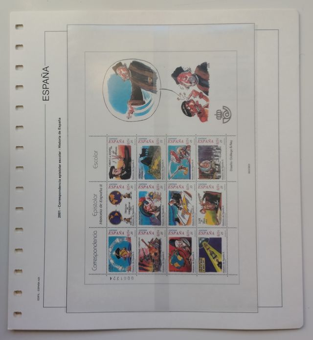 SUPLEMENTO EDIFIL 2001 SELLOS ESPAÑA ESTCH.TRANSP.