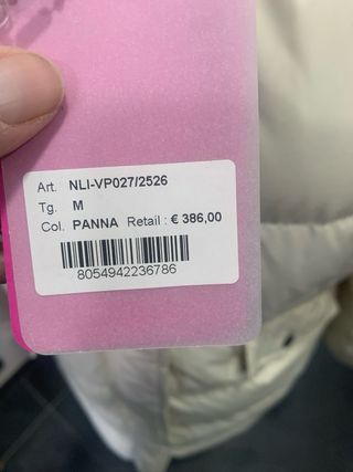 Piumino Nolita bianco Tg M vera piuma