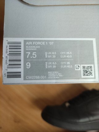Nike Air Force 1 '07 Negras