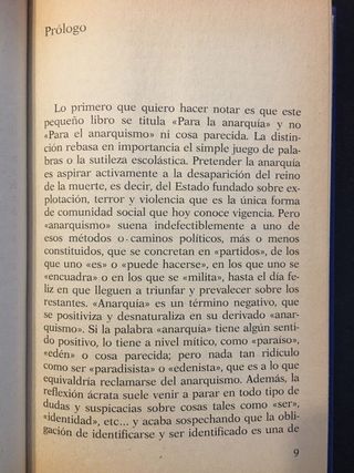 PARA LA ANARQUÍA Y OTROS ENFRENTAMIENTOS. Savater.