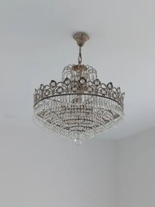 Lámpara de araña Swarovski cristal y metal