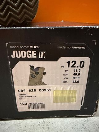 Botas Snowboard DC Judge Talla 46