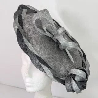 Tocado fiesta negro y plateado