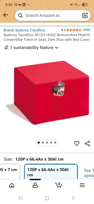 Puf Cama Cuadrado (recoger en Palencia o envio)