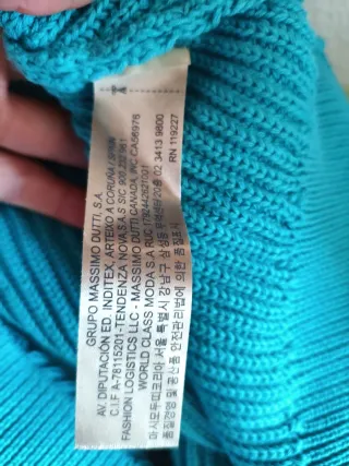 Jersey Massimo Dutti Teal Talla M
