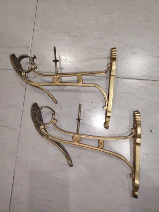 Alzapaños para cortinas y barra, siglo XIX.