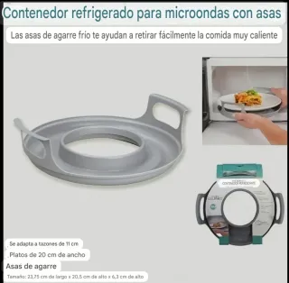 Bandeja para microondas con asas
