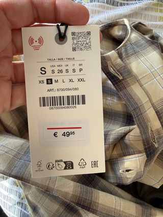 Vestido Zara cuadros talla M