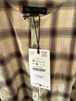 Vestido Zara cuadros talla M