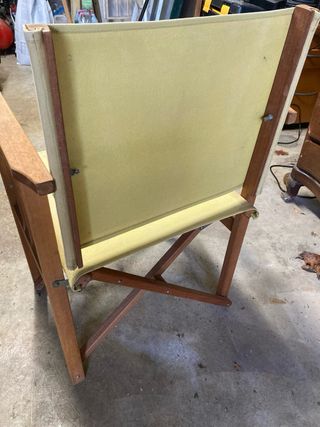 Silla director madera y tela