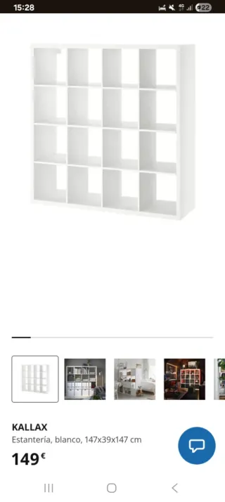 Estantería Kallax Ikea Blanca