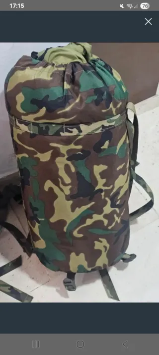 Saco de dormir camuflaje cosido