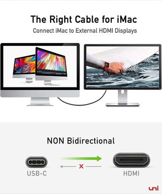 Cavo USB C a HDMI 1,8m (4K@60Hz), Cavo intrecciato uni