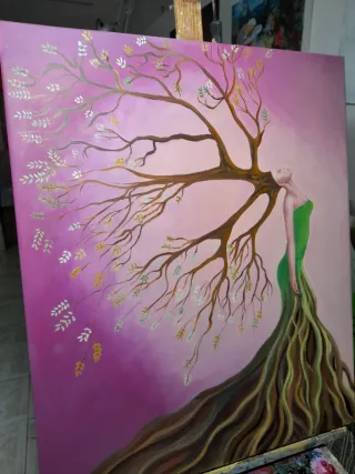 Cuadro al óleo hecho a mano