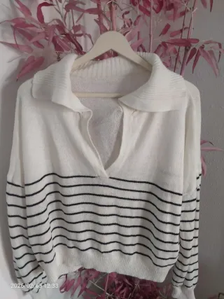 Jersey rayas cuello polo talla XXL