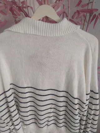 Jersey rayas cuello polo talla XXL