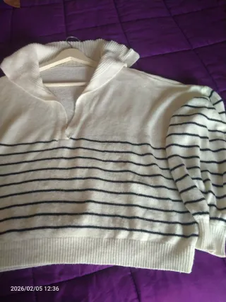 Jersey rayas cuello polo talla XXL