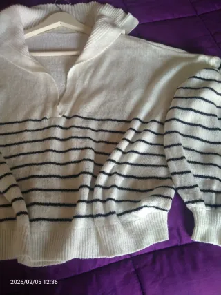 Jersey rayas cuello polo talla XXL