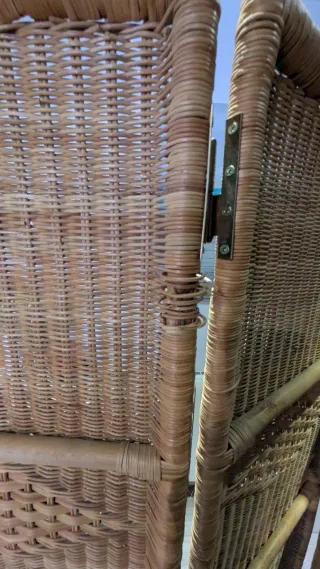 Biombo de mimbre 3 paneles