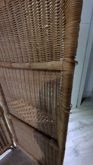 Biombo de mimbre 3 paneles