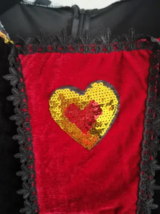 Disfraz Reina Corazones Talla S (150 cm)