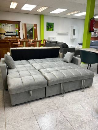 Sofá Cama Click Clack Chaise Longue Gris