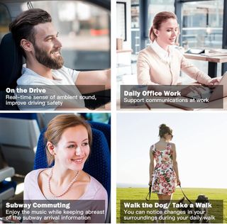 Auriculares abiertos inalámbricos Bluetooth con ca