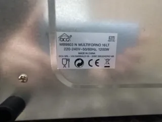 Multiforno elettrico DCG 16L 1200W