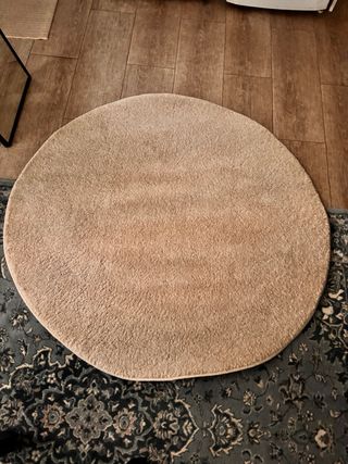 Alfombra redonda IKEA beige