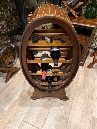 Botellero barril madera