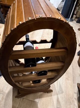 Botellero barril madera