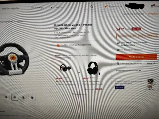 Volante Krom K-Wheel + Pedales PC/PS4/PS3/Xbox One