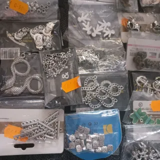 Lote Abalorios Plata Manualidades