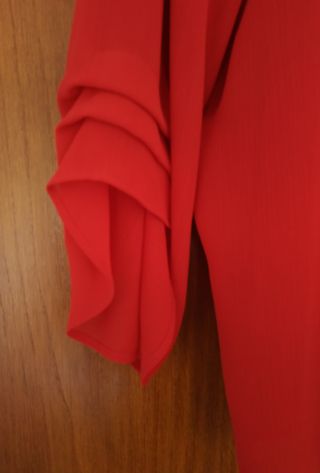 Blusa Zara Roja Manga Ancha Mujer