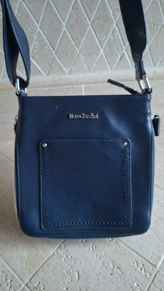 Borsello Nero Giardini blu donna