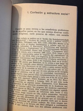 LA ÉTICA PROTESTANTE Y EL ESPÍRITU DEL CAPITALISMO