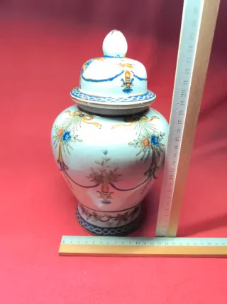 Jarrón Cerámica Japonés Vintage Años 60