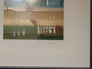 Dipinto su tavola con cornice nera