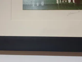 Dipinto su tavola con cornice nera