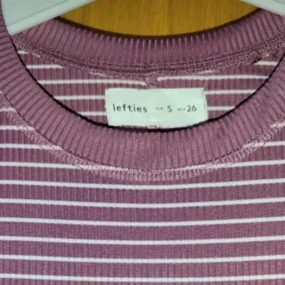 Camiseta manga larga rayas rosa – Lefties S