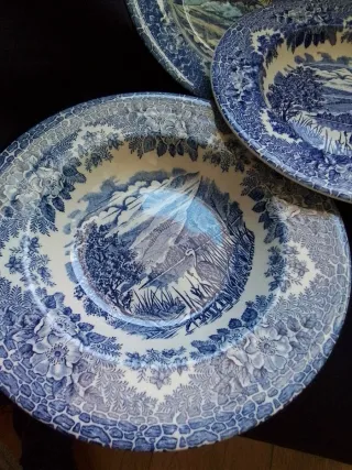 Juego de 5 Platos Cerámica Inglesa