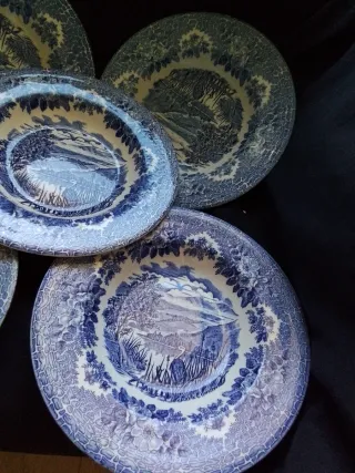 Juego de 5 Platos Cerámica Inglesa