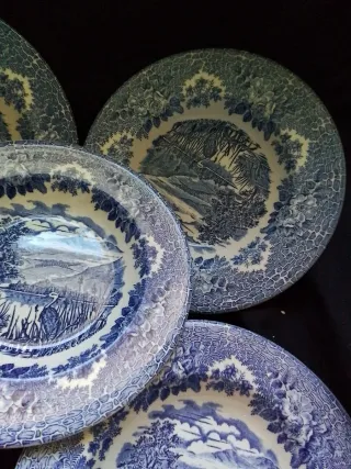 Juego de 5 Platos Cerámica Inglesa