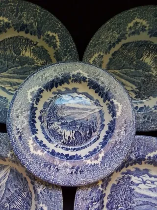 Juego de 5 Platos Cerámica Inglesa