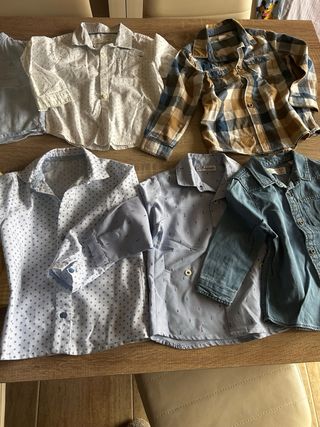 Pack 7 Camisas Niño Manga Larga