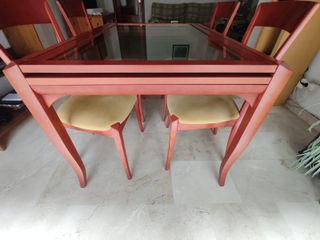 Mesa comedor extensible con 4 sillas